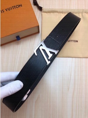 Louis Vuitton Epi Leather Belt 40mm Black/Silver 02 2019 Collection
