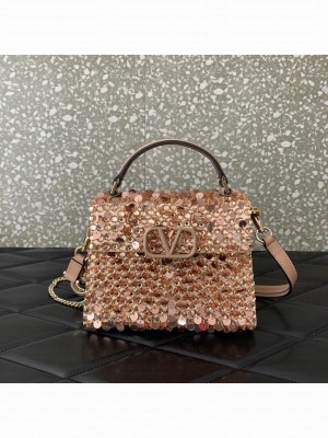 VALENTINO Vsling mini imitation crystal bag 0064 pink