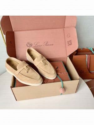Loro Piana Unisex Summer Charms Walk Suede Loafers 013