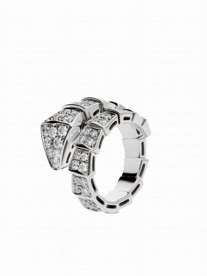 Bvlgari Women's Serpenti Viper Ring Silver