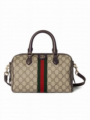 Gucci Gucci Savoy Large Duffle Bag Dark Coffee