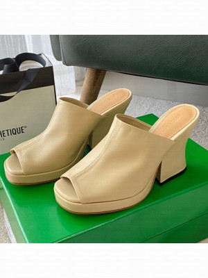 Bottega Veneta Stack Mules Beige  2021 Collection