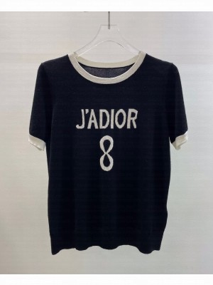 Dior Knit Wool Top Black 2025