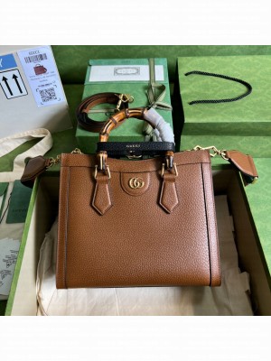 Gucci Diana small tote bag 702721 brown