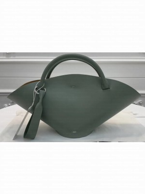 Jil Sander Small Sombrero Tote Bag Green