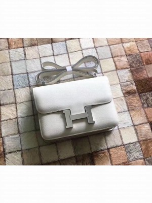 Hermes Constance 18/23 Bag in original Epsom Leather white