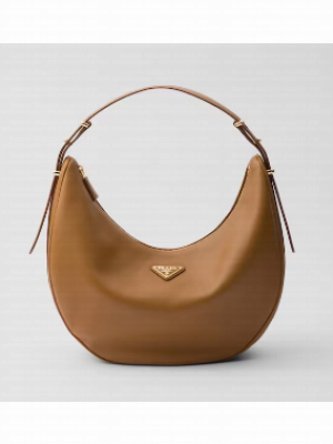 Prada Large leather shoulder bag 1BC212 Caramel