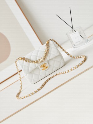 Chanel SMALL FLAP BAG AS4384 white