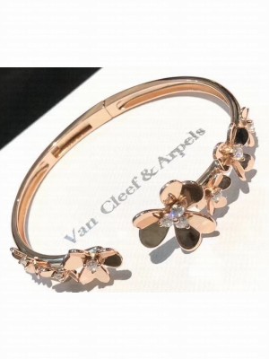Van Cleef & Arpels Frivole Flowers Bracelet Pink Gold