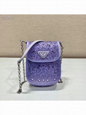 Prada Prada crystal mini-bag 1BH185 purple