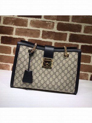 Gucci Padlock GG Canvas Medium Shoulder Bag 479197 Black  Collection