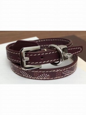 Goyard Edmond Double Bracelet Burgundy