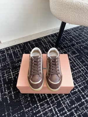 Miu Miu suede sneakers brown