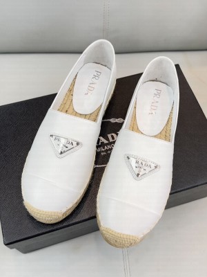 Prada 20 mm Nappa leather White espadrilles