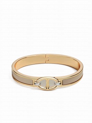 Hermes Women's Mini Clic Chaine D'Ancre Bracelet Light Coffee
