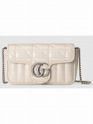 Gucci GG Marmont super mini bag 476433 White