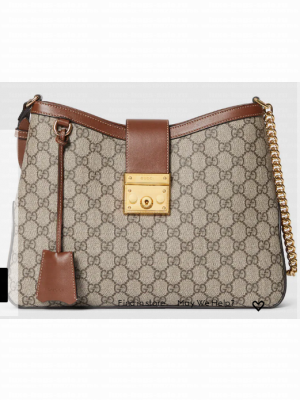 Gucci PADLOCK GG MEDIUM SHOULDER BAG 795113 Brown