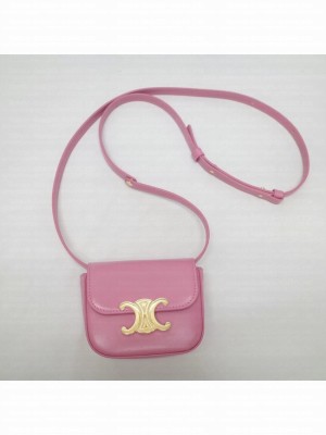 Celine MINI TRIOMPHE IN CALFSKIN 10I512 ROSE