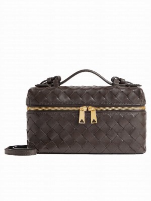 Bottega Veneta Bang Bang Vanity Case Dark Coffee