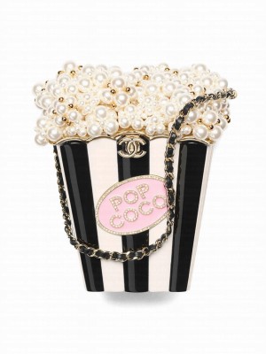 Chanel Popcorn Minaudiere AS5217 Black