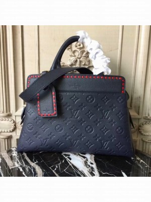 Louis Vuitton Vosges MM 34cm Bag Monogram Empreinte Canvas Fall/Winter 2017 Collection M43738, Marine Rouge