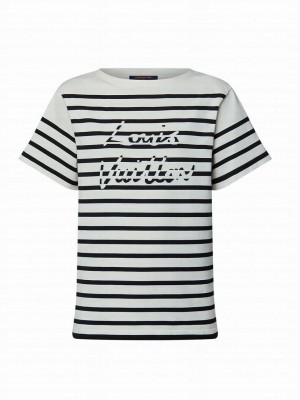 Louis Vuitton Women's Signature Stripes Knit Top White