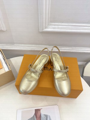 Louis Vuitton Romy Slingback Pump Gold