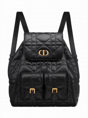 Christian Dior Medium Dior Caro Backpack Black