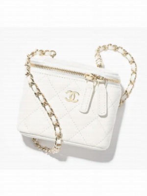 CHANEL Classic Small Vanity with Chain AP1340 white