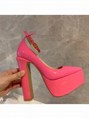 VALENTINO GARAVANI TAN-GO PLATFORM PUMP IN PATENT LEATHER 155 MM 2022 COLLECTION PINK
