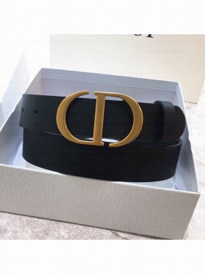 Dior Reversible Calfskin Belt 30mm with CD Buckle Black Collection