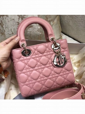 Lady Dior My ABCDior Bag in Cannage with Badges Pink 2019