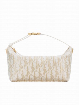 Christian Dior Medium DiorTravel Nomad Pouch Cream