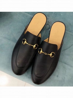 Gucci Women's Princetown Horsebit Slipper Leather Black