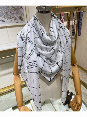 Chanel Women's Square Scarf White