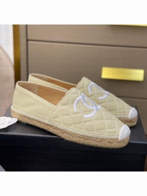 Chanel CC Quilted Canvas Espadrilles Beige Spring/Summer 2021 Collection 40