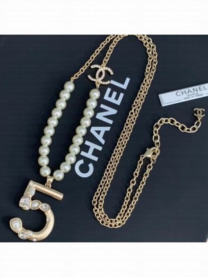 Chanel Pearl CC 5 Necklace White/Gold Spring/Summer 2021 Collection
