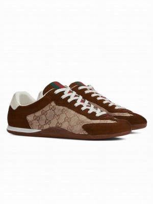 Gucci Unisex Shift Sneakers 857018 Coffee