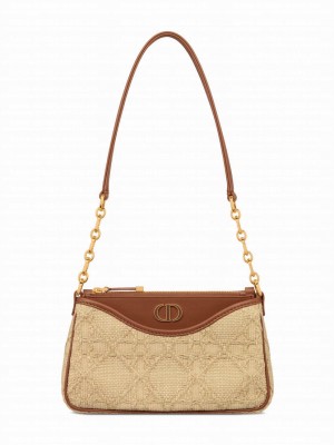 Christian Dior 30 Montaigne Hobo Avenue Mini Bag Apricot