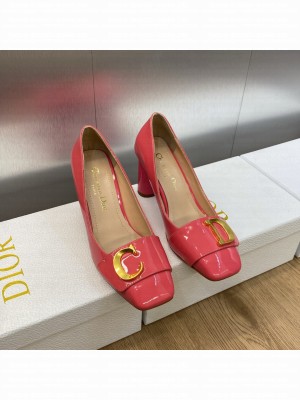Dior C'est Heel 8.5cm in Patent Leather Pink Pump