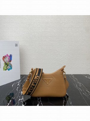 Prada Leather shoulder bag 1BH193 Caramel