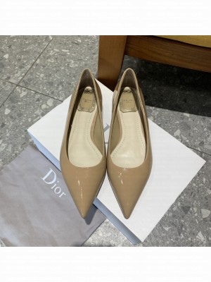 Christian Dior BALLERINA FLAT Nude Patent Calfskin 2022 Collection
