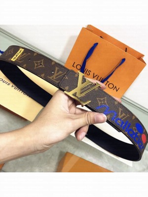 Louis Vuitton Men's LV Logos Initiales 40mm Belt Monogram/Gold 2019 Collection