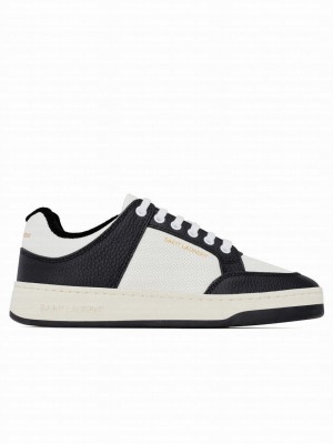 Saint Laurent Unisex Sl/61 Sneakers In Perforated Leather Cream
