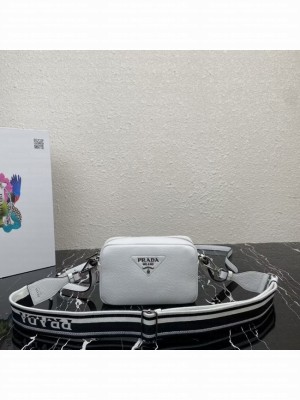 Prada Leather shoulder bag 1BH192 white
