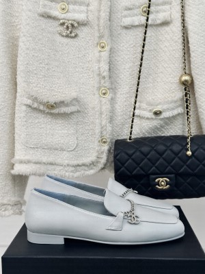 Chanel Calfskin Chain Loafers