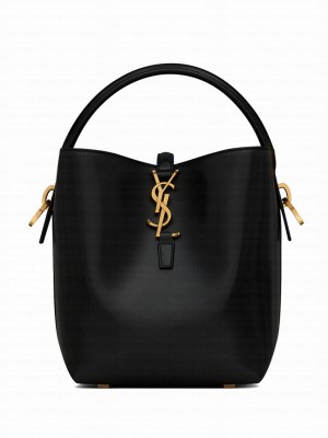 Saint Laurent Le 37 Small In Shiny Leather Black
