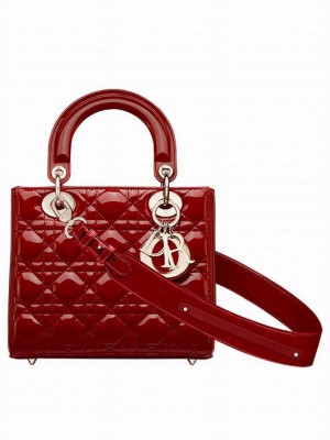 Christian Dior Small Lady Dior Bag Red