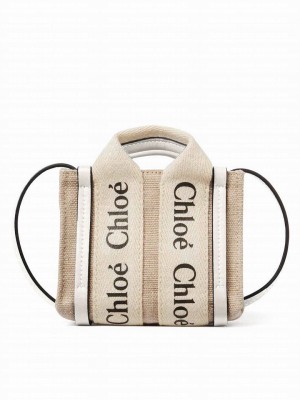 Chloe Woody Nano Tote White
