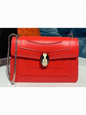 Bvlgari Serpenti Forever 16.5cm Mini Crossbody Bag Red 2019